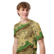 Chocolate Chip Turkmenistan Desert CAMO Mens Short-Sleeve Rash Guard - SS