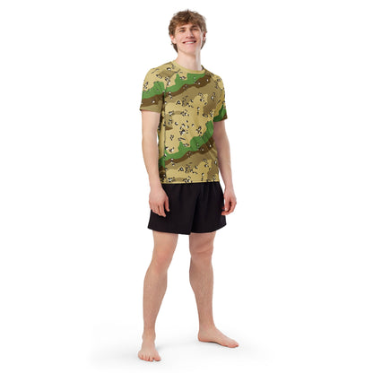Turkmenistan Chocolate Chip CAMO Mens Short-Sleeve Rash Guard - Short-sleeve Guards