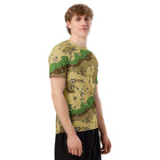 Chocolate Chip Turkmenistan Desert CAMO Mens Short-Sleeve Rash Guard - SS