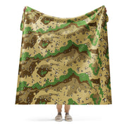 Chocolate Chip Turkmenistan Desert CAMO Sherpa Blanket - 60″×80″