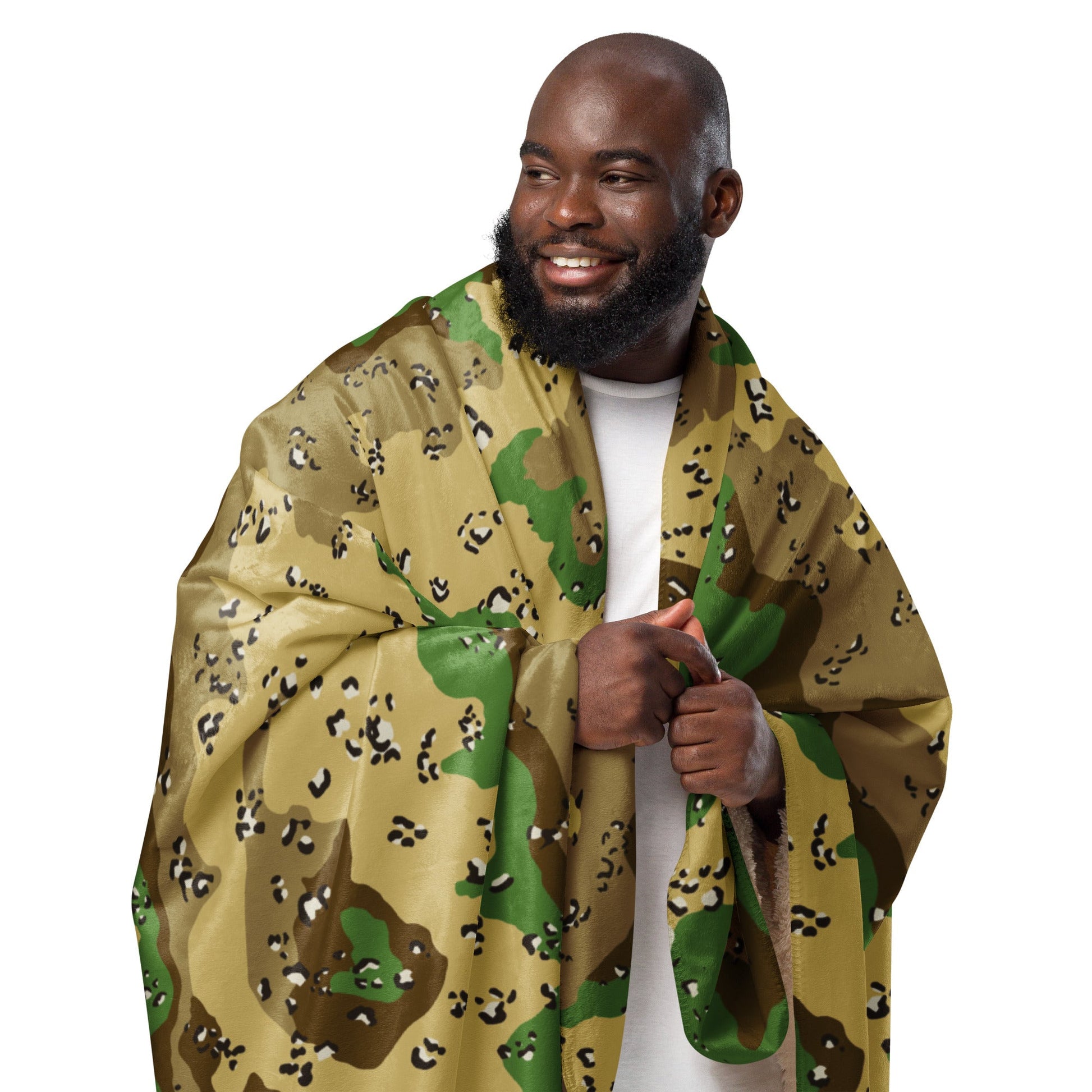 Turkmenistan Chocolate Chip CAMO Sherpa blanket - Blankets