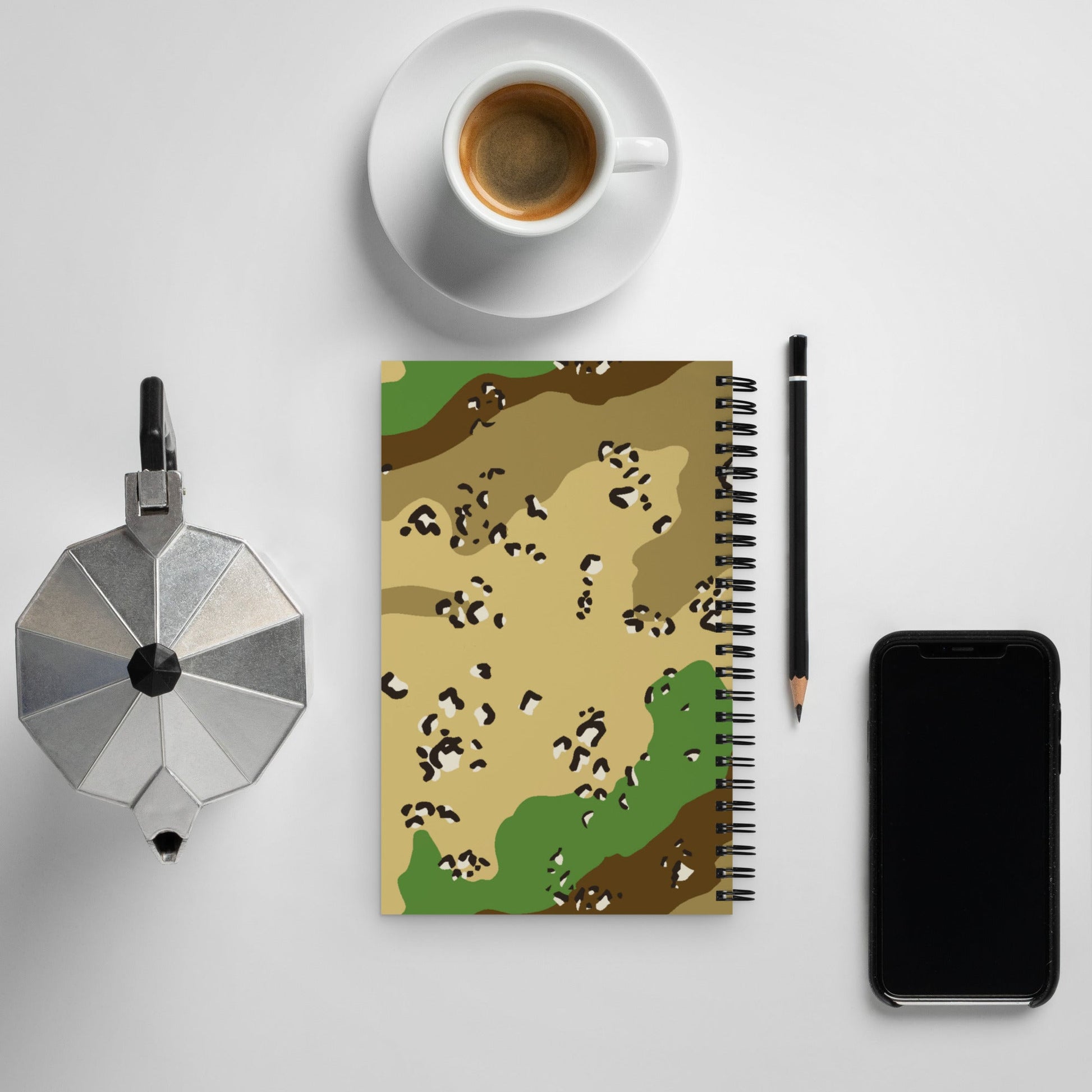 Turkmenistan Chocolate Chip CAMO Spiral notebook - Notebooks