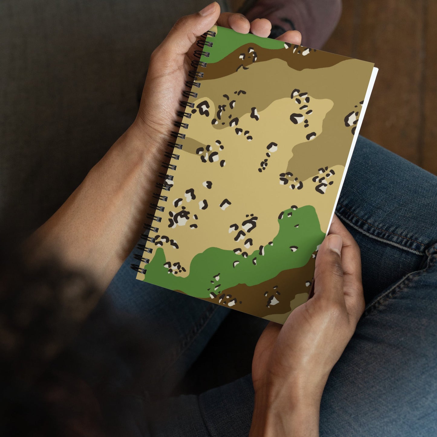 Turkmenistan Chocolate Chip CAMO Spiral notebook - Notebooks