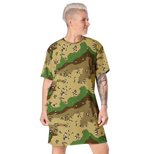 Turkmenistan Chocolate Chip CAMO T-shirt dress - 2XS - Womens T-Shirt Dresses