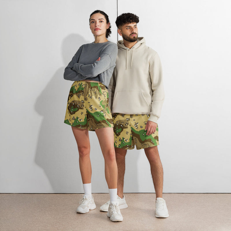 Chocolate Chip Turkmenistan Desert CAMO Unisex Athletic Long Shorts