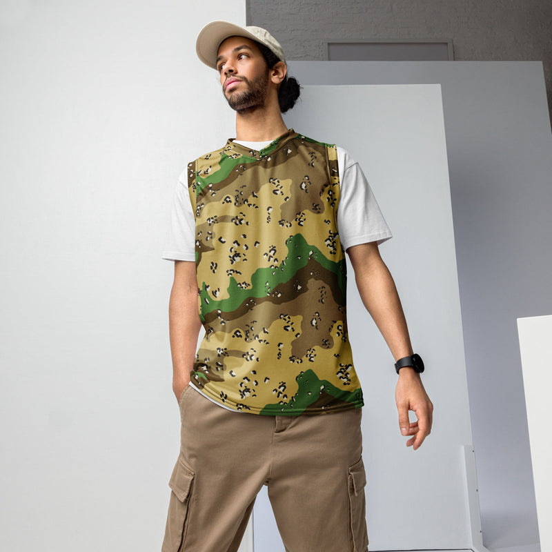 Chocolate Chip Turkmenistan Desert CAMO Unisex Basketball Jersey - 2XS