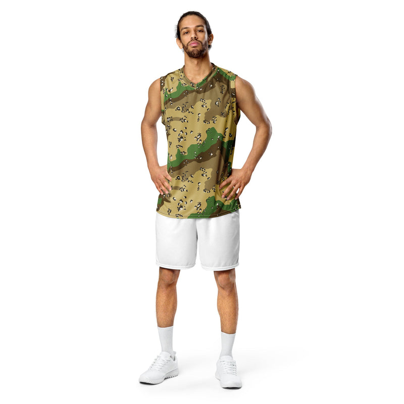 Chocolate Chip Turkmenistan Desert CAMO Unisex Basketball Jersey