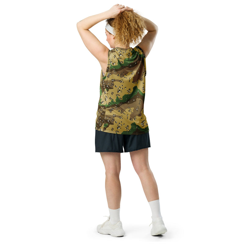 Chocolate Chip Turkmenistan Desert CAMO Unisex Basketball Jersey