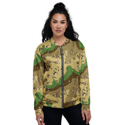 Chocolate Chip Turkmenistan Desert CAMO Unisex Bomber Jacket