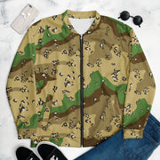 Chocolate Chip Turkmenistan Desert CAMO Unisex Bomber Jacket