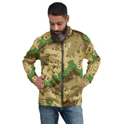 Chocolate Chip Turkmenistan Desert CAMO Unisex Bomber Jacket - XS