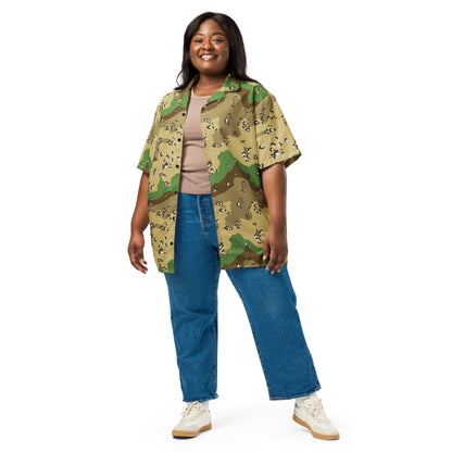 Turkmenistan Chocolate Chip CAMO Unisex button shirt - Button Shirts