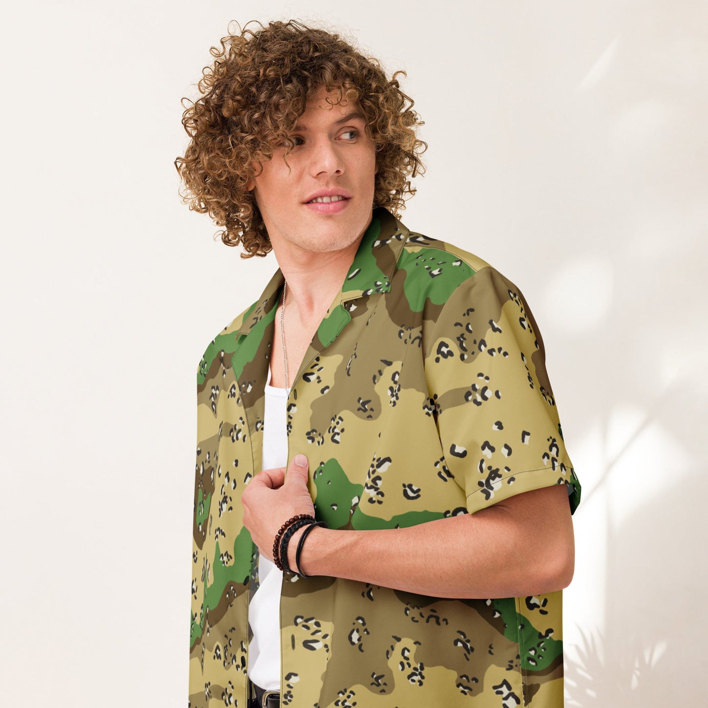 Turkmenistan Chocolate Chip CAMO Unisex button shirt - Button Shirts