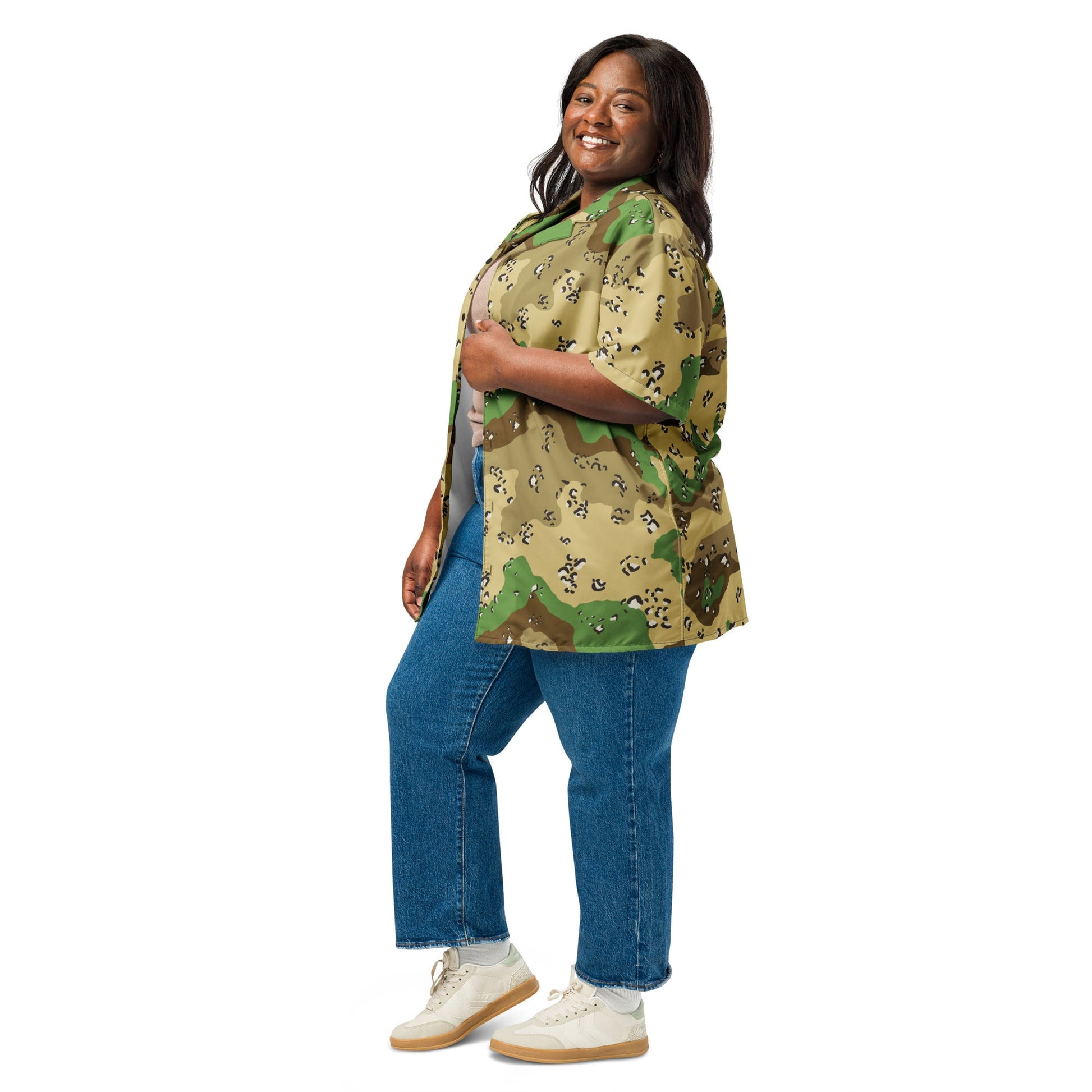 Turkmenistan Chocolate Chip CAMO Unisex button shirt - Button Shirts