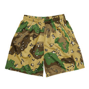 Chocolate Chip Turkmenistan Desert CAMO Unisex Mesh Shorts - 2XS