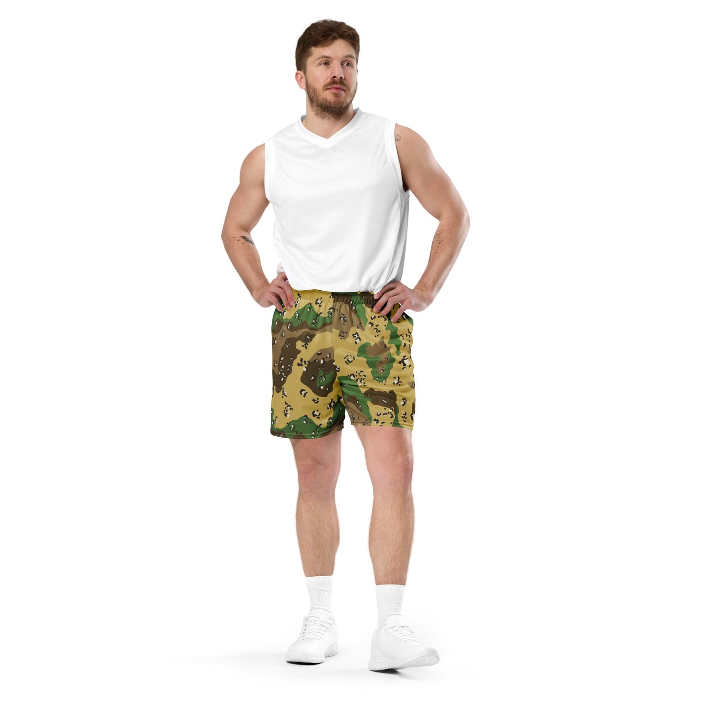 Turkmenistan Chocolate Chip CAMO Unisex mesh shorts - Mesh Shorts