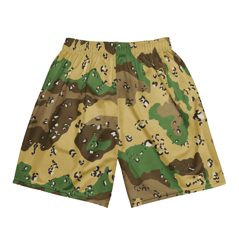 Chocolate Chip Turkmenistan Desert CAMO Unisex Mesh Shorts