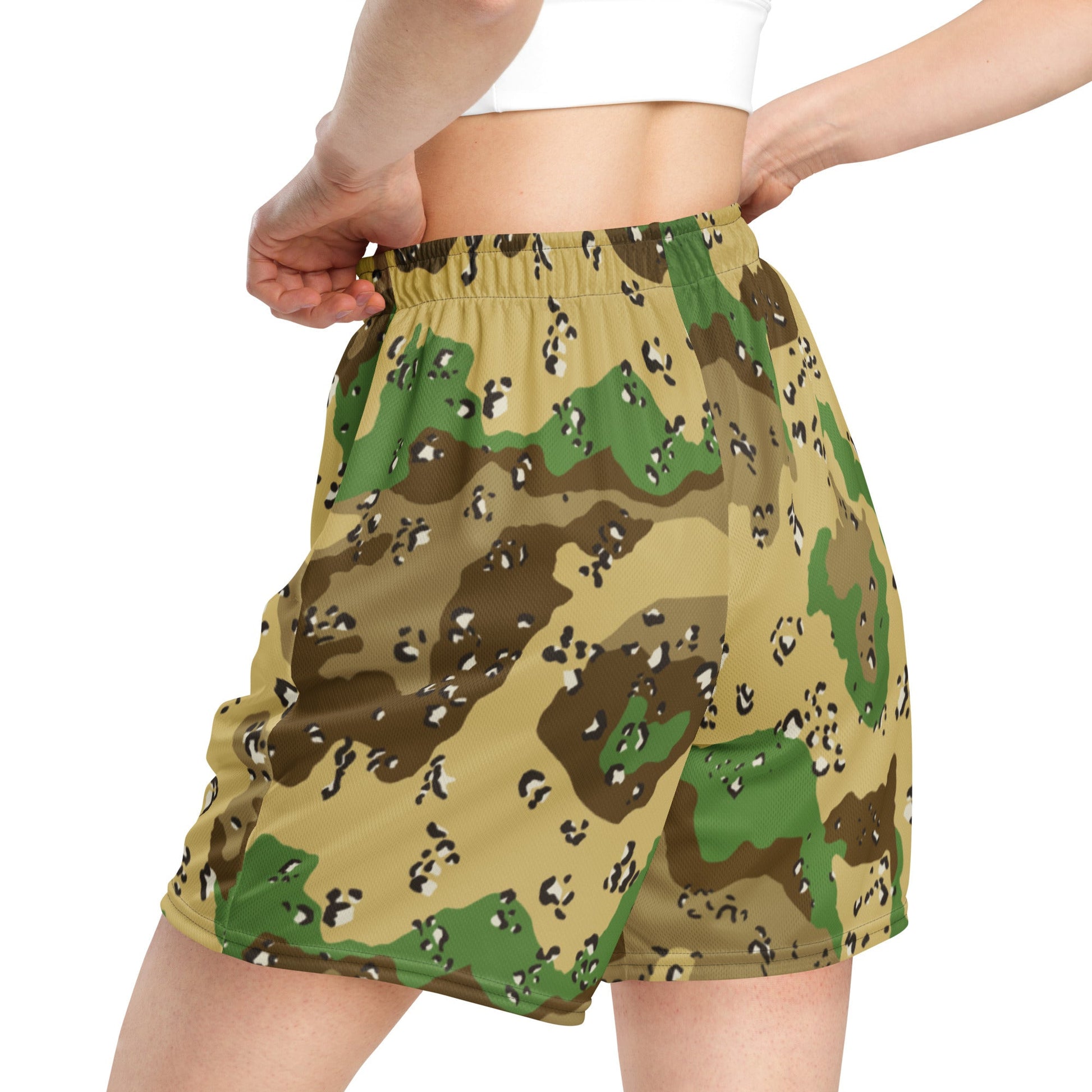 Turkmenistan Chocolate Chip CAMO Unisex mesh shorts - Mesh Shorts