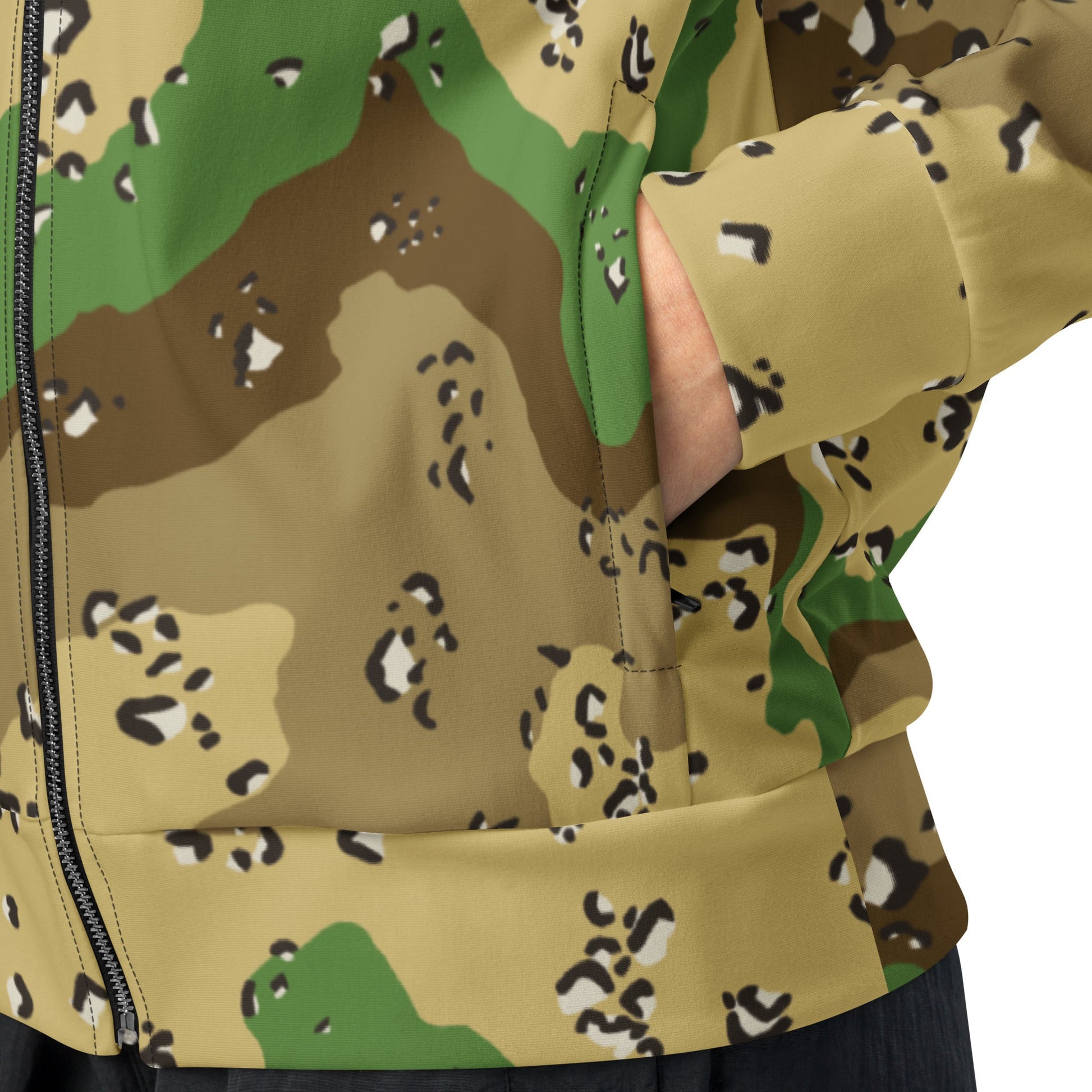 Turkmenistan Chocolate Chip CAMO Unisex track jacket - Track Jackets