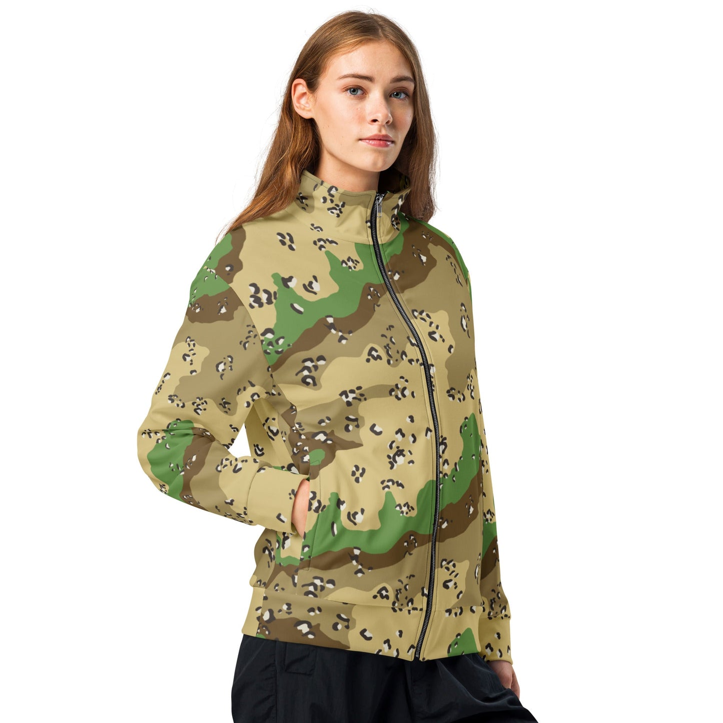 Turkmenistan Chocolate Chip CAMO Unisex track jacket - Track Jackets