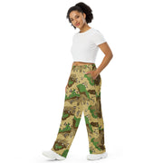 Chocolate Chip Turkmenistan Desert CAMO Unisex Wide-Leg Leisure Pants - Pant