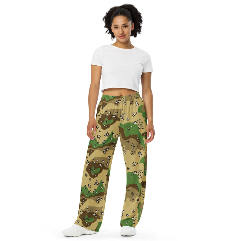 Chocolate Chip Turkmenistan Desert CAMO Unisex Wide-Leg Leisure Pants - Pant