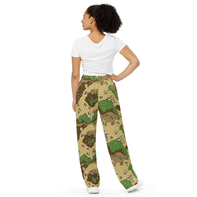 Chocolate Chip Turkmenistan Desert CAMO Unisex Wide-Leg Leisure Pants - Pant