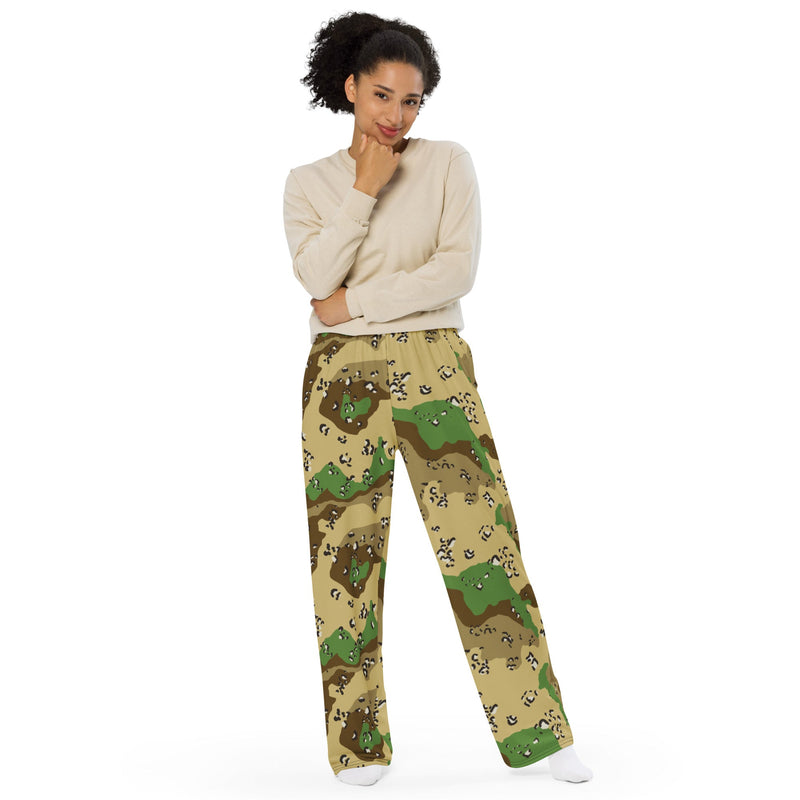Chocolate Chip Turkmenistan Desert CAMO Unisex Wide-Leg Leisure Pants - Pant