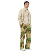 Chocolate Chip Turkmenistan Desert CAMO Unisex Wide-Leg Leisure Pants - Pant