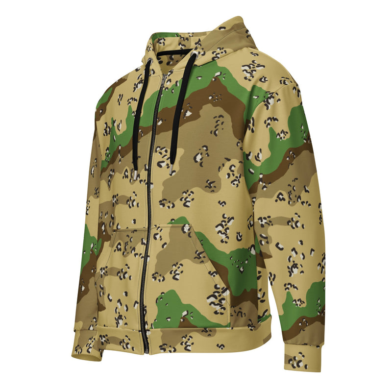 Chocolate Chip Turkmenistan Desert CAMO Unisex Zip Hoodie