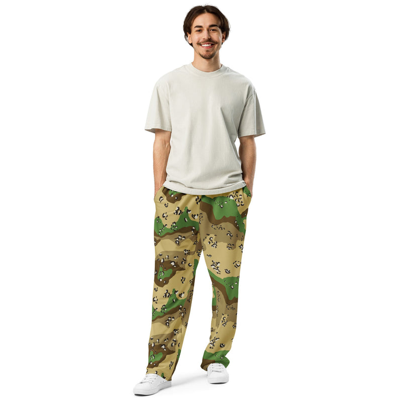 Chocolate Chip Turkmenistan Desert CAMO Unisex Wide-Leg Joggers