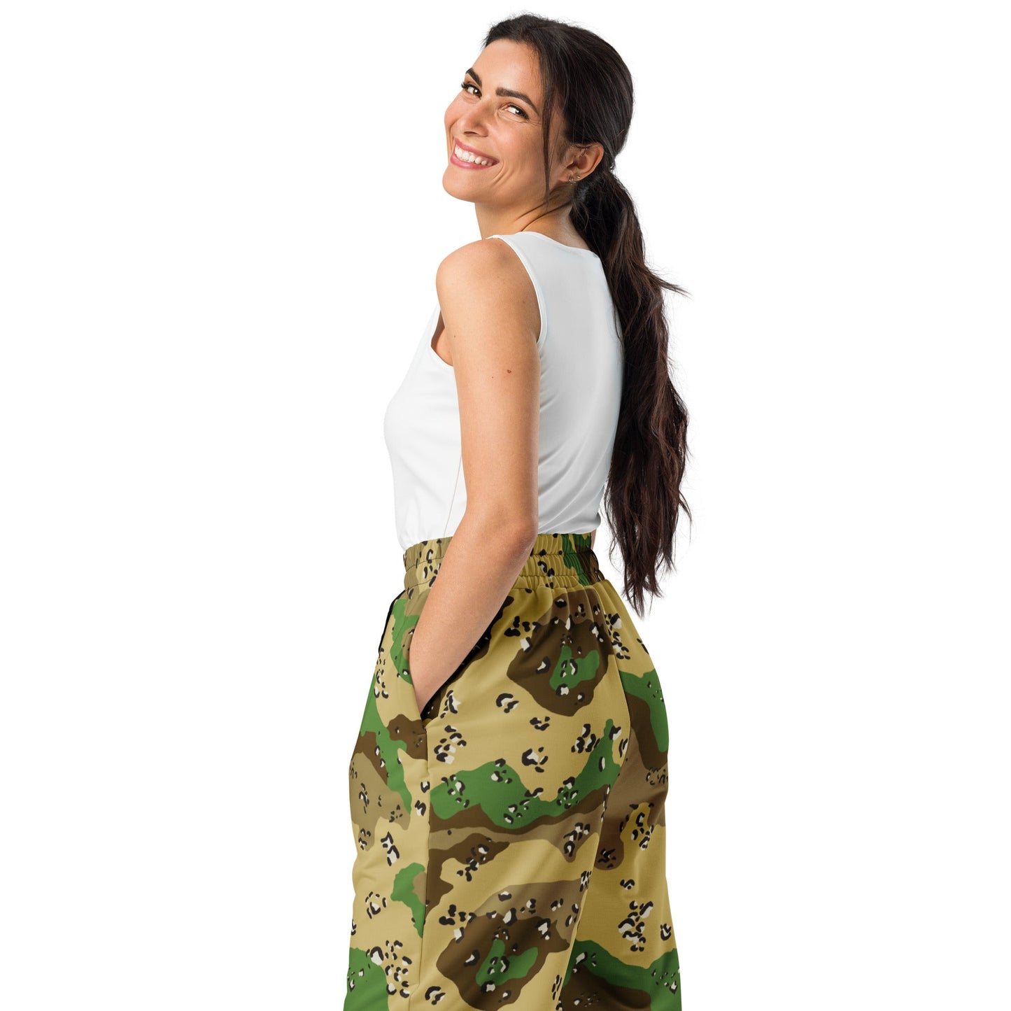 Turkmenistan Chocolate Chip CAMO Wide-leg joggers - Joggers