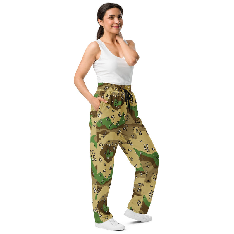 Chocolate Chip Turkmenistan Desert CAMO Unisex Wide-Leg Joggers