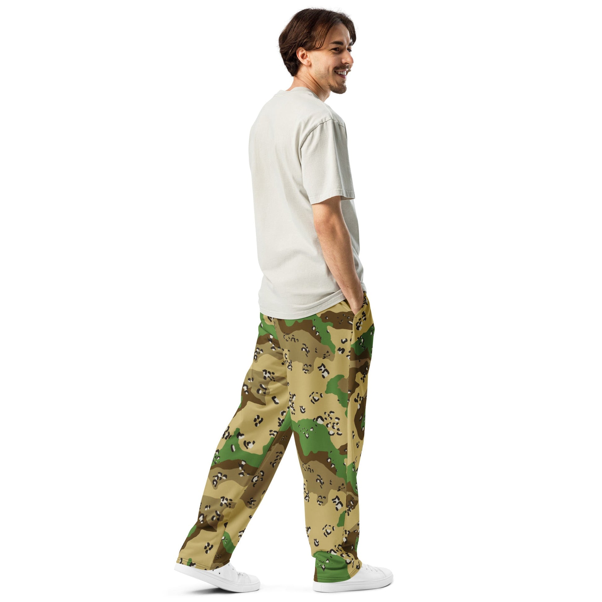 Turkmenistan Chocolate Chip CAMO Wide-leg joggers - Joggers