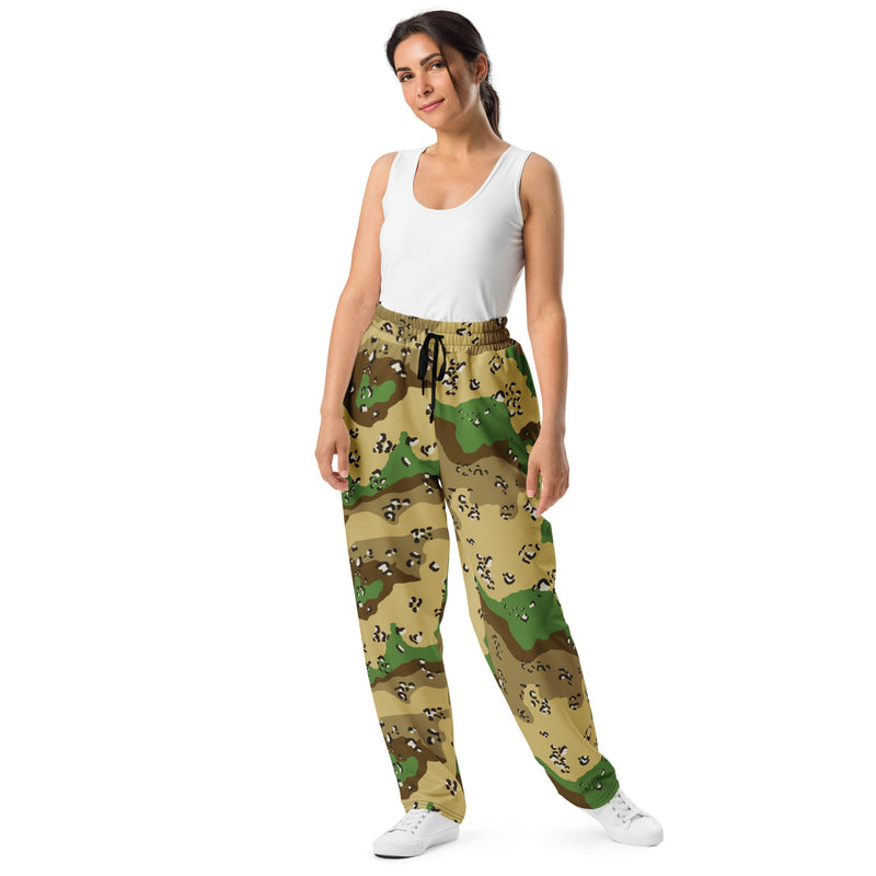 Chocolate Chip Turkmenistan Desert CAMO Unisex Wide-Leg Joggers