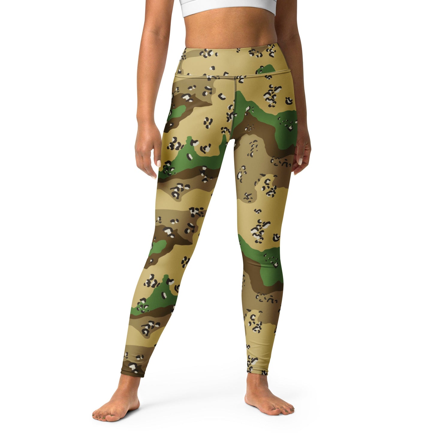 Turkmenistan Chocolate Chip CAMO Yoga Leggings - XS - Womens