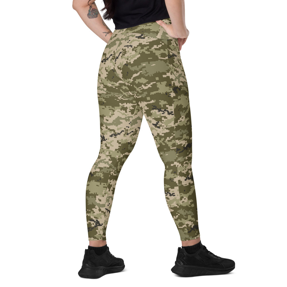 Ukrainian MM14 Arid Desert CAMO Leggings with pockets - 2XS - Womens With Pockets