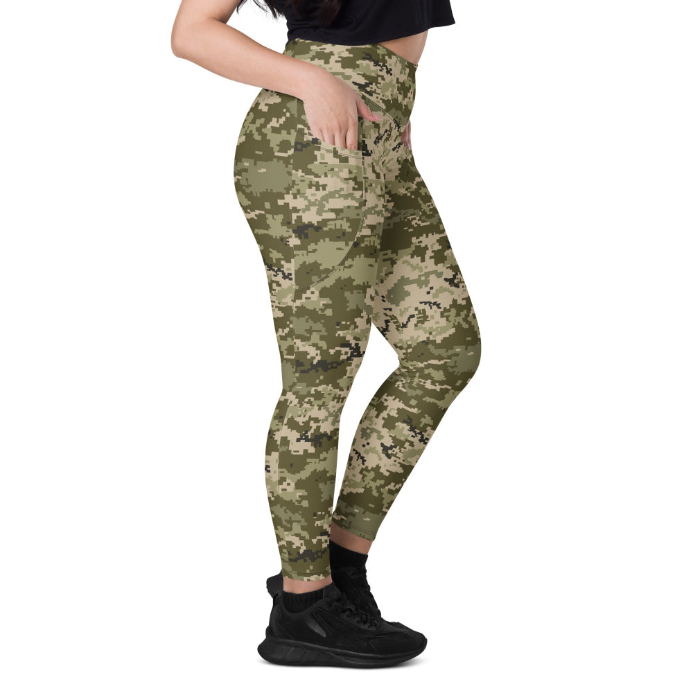 Ukrainian MM14 Arid Desert CAMO Leggings with pockets - Womens With Pockets