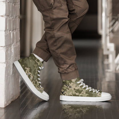 Ukrainian MM14 Arid Desert CAMO Men’s high top canvas shoes - Mens High Top Canvas Shoes