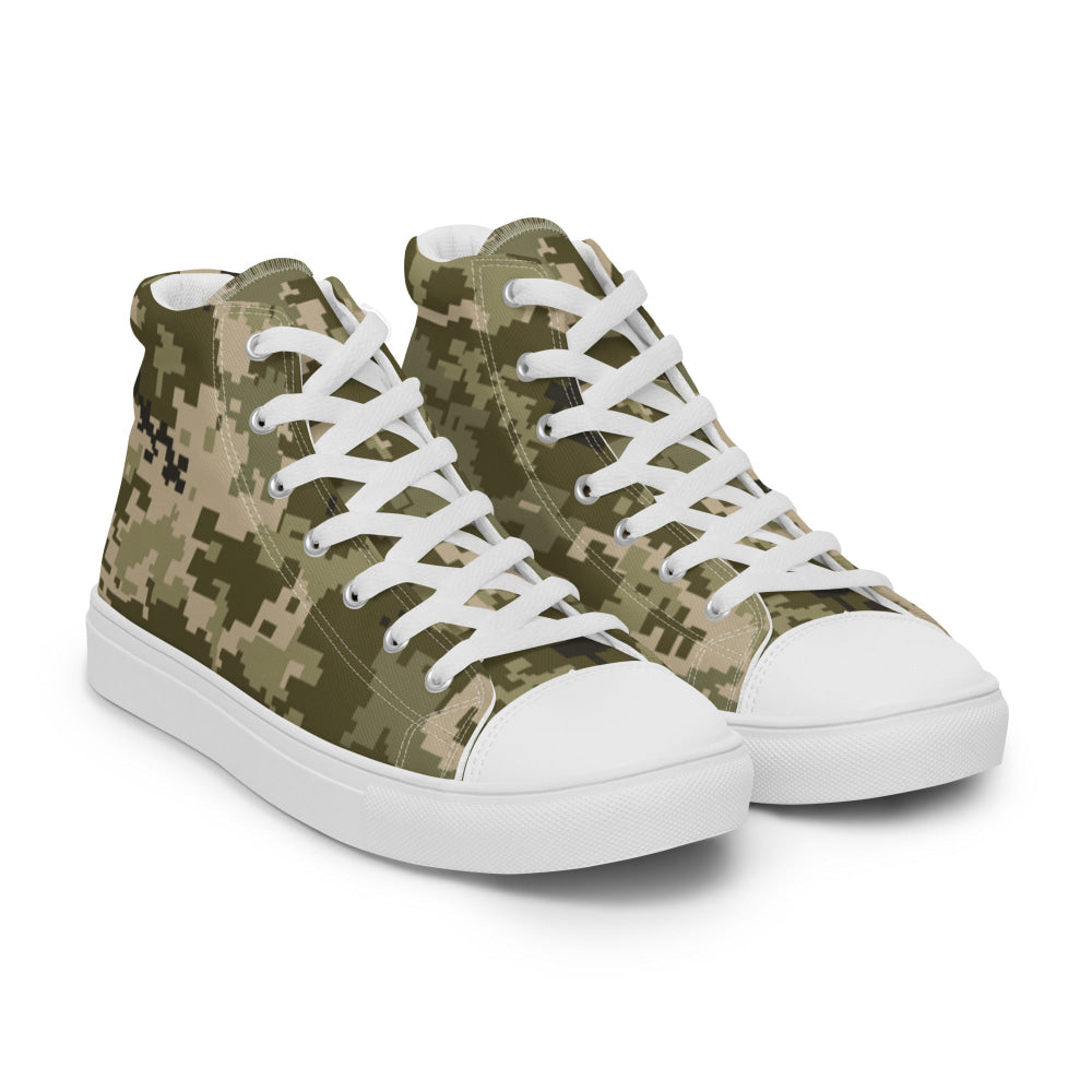 Ukrainian MM14 Arid Desert CAMO Men’s high top canvas shoes - Mens High Top Canvas Shoes