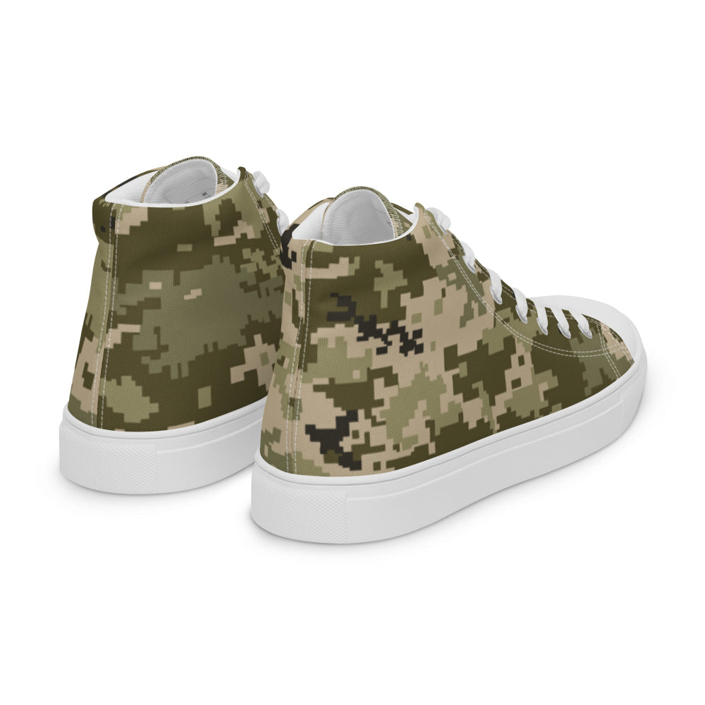 Ukrainian MM14 Arid Desert CAMO Men’s high top canvas shoes - Mens High Top Canvas Shoes