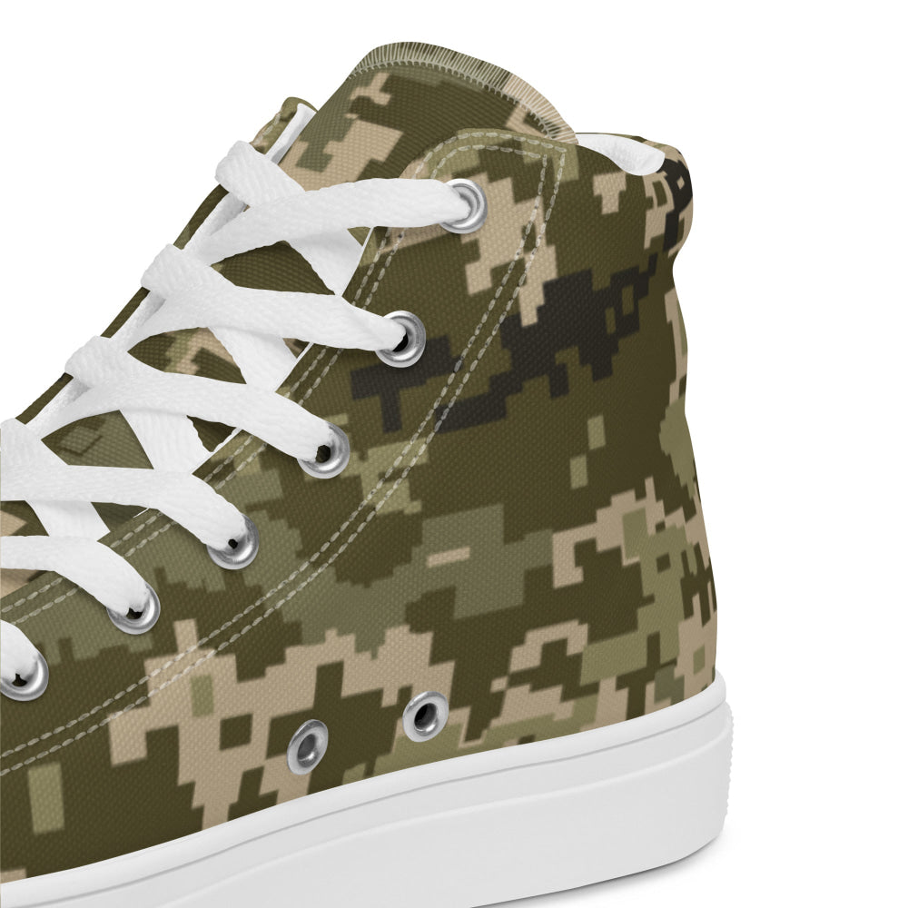 Ukrainian MM14 Arid Desert CAMO Men’s high top canvas shoes - Mens High Top Canvas Shoes