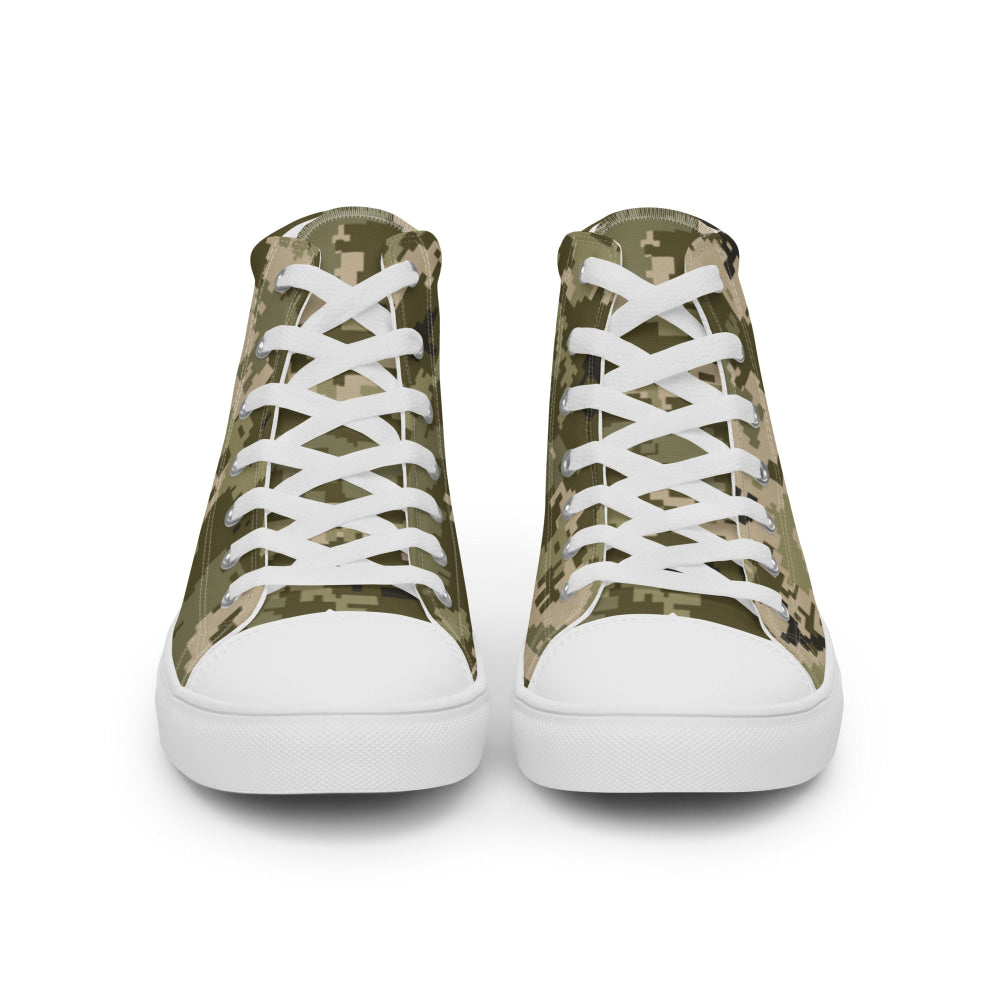 Ukrainian MM14 Arid Desert CAMO Men’s high top canvas shoes - Mens High Top Canvas Shoes