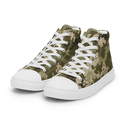 Ukrainian MM14 Arid Desert CAMO Men’s high top canvas shoes - Mens High Top Canvas Shoes