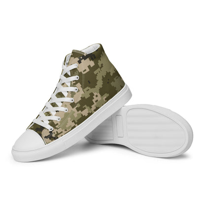 Ukrainian MM14 Arid Desert CAMO Men’s high top canvas shoes - Mens High Top Canvas Shoes