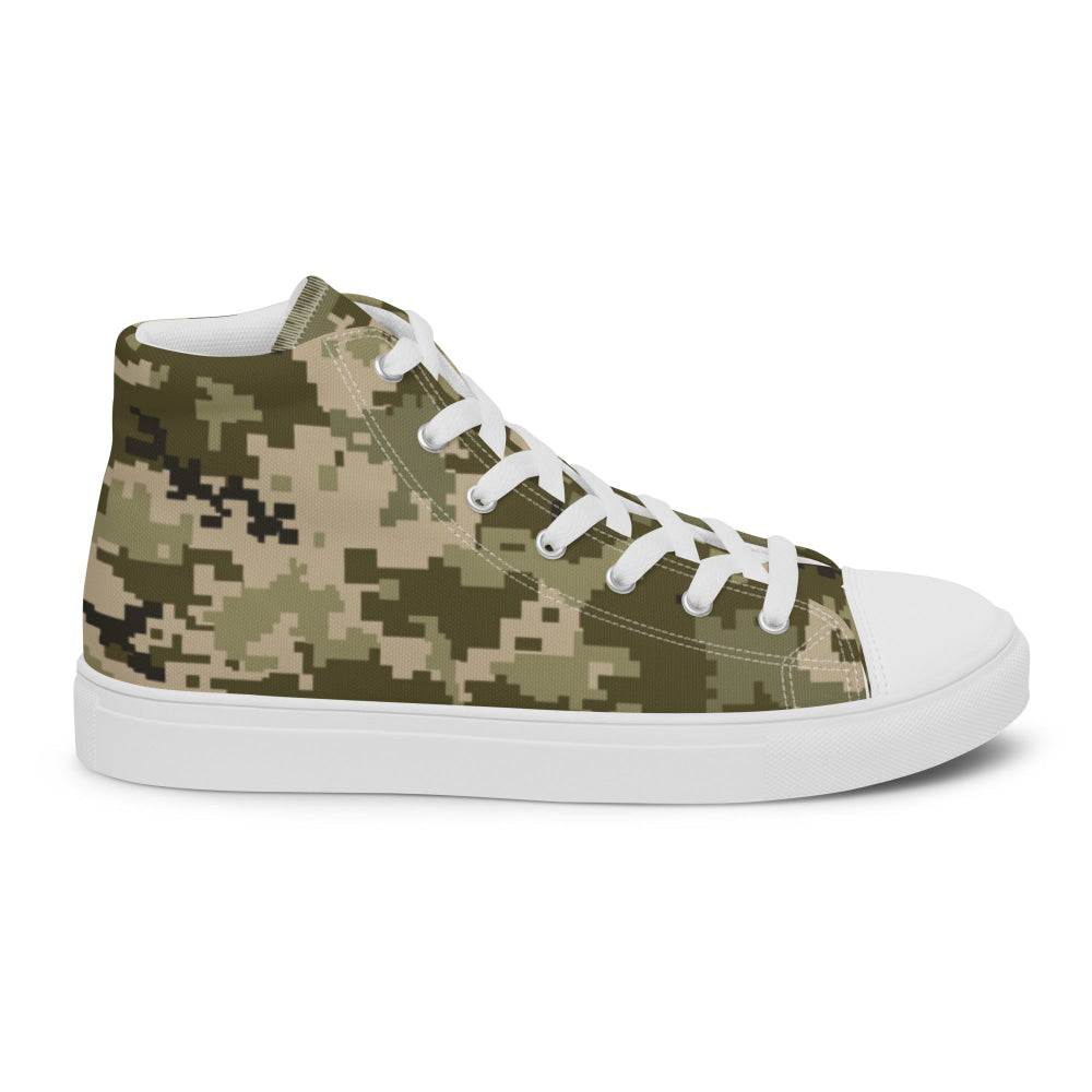 Ukrainian MM14 Arid Desert CAMO Men’s high top canvas shoes - Mens High Top Canvas Shoes