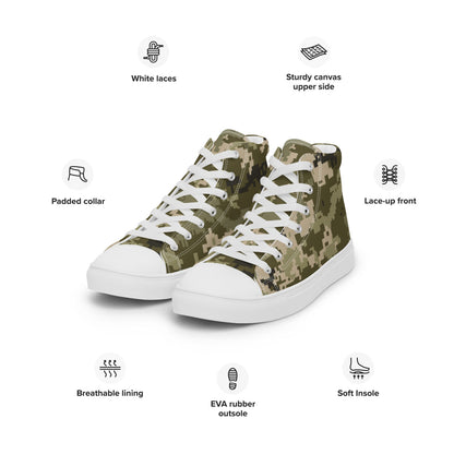 Ukrainian MM14 Arid Desert CAMO Men’s high top canvas shoes - Mens High Top Canvas Shoes