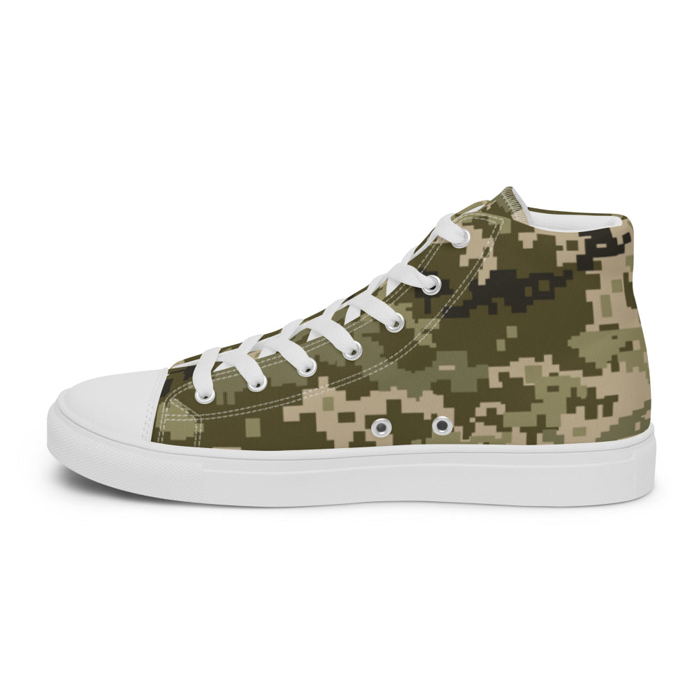 Ukrainian MM14 Arid Desert CAMO Men’s high top canvas shoes - Mens High Top Canvas Shoes