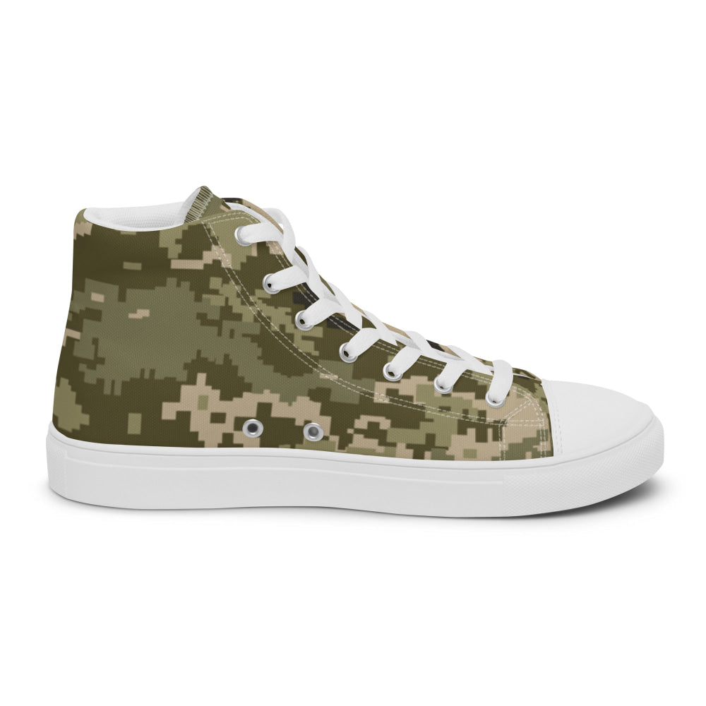 Ukrainian MM14 Arid Desert CAMO Men’s high top canvas shoes - Mens High Top Canvas Shoes