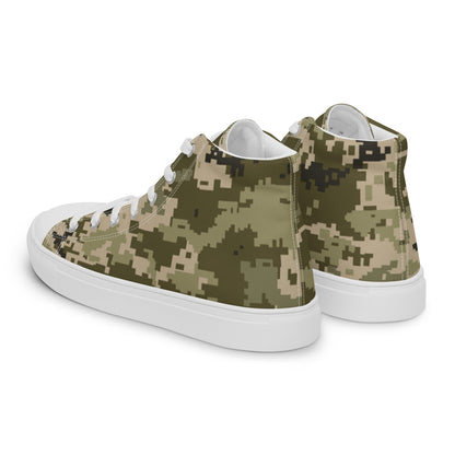 Ukrainian MM14 Arid Desert CAMO Men’s high top canvas shoes - Mens High Top Canvas Shoes